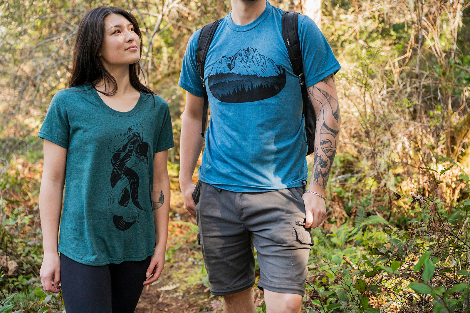 FLOATING ISLAND - Unisex Eco Tee - Heather Teal