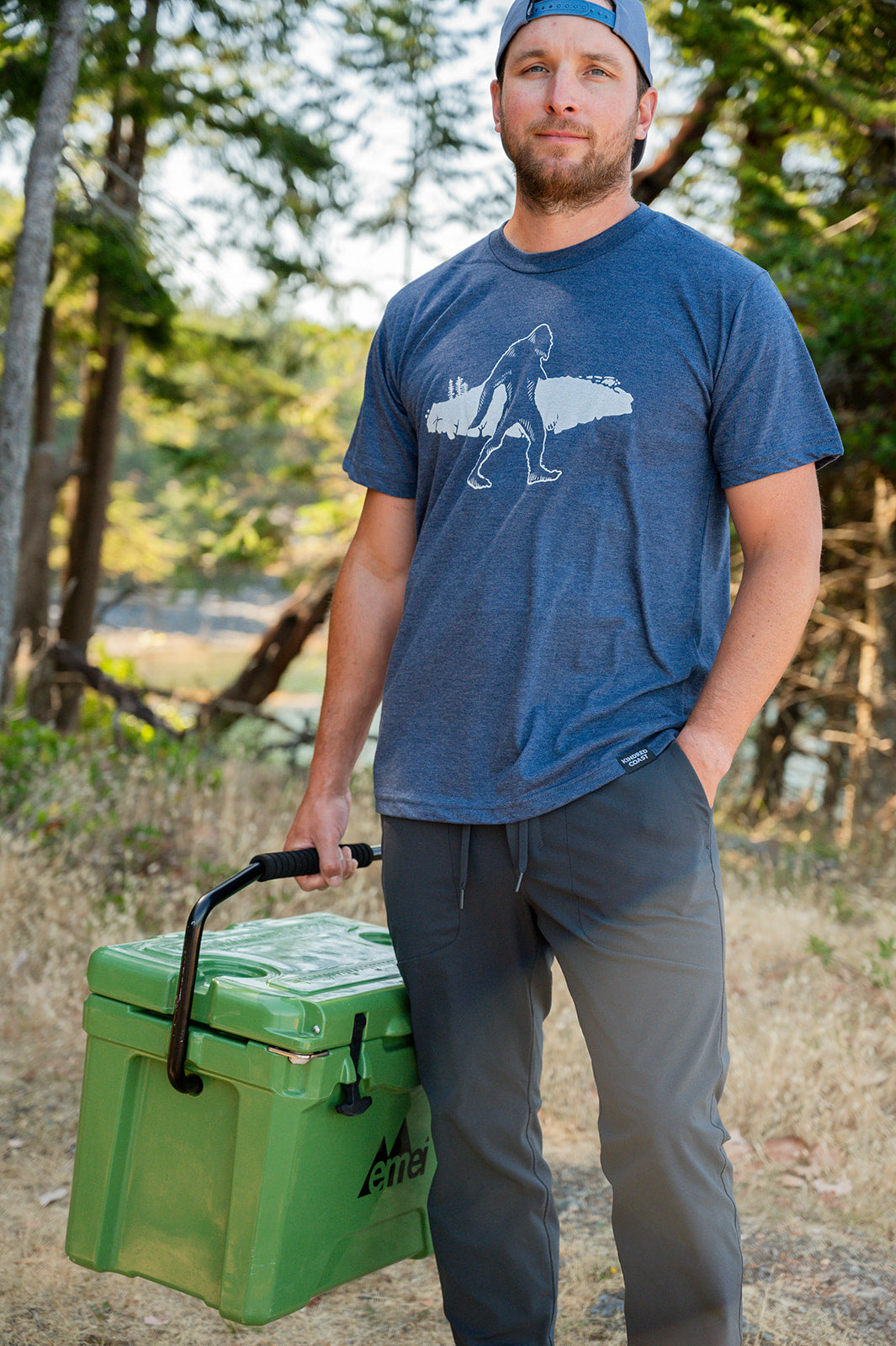 SASQUATCH VI- Unisex Eco Tee - Navy - SALE