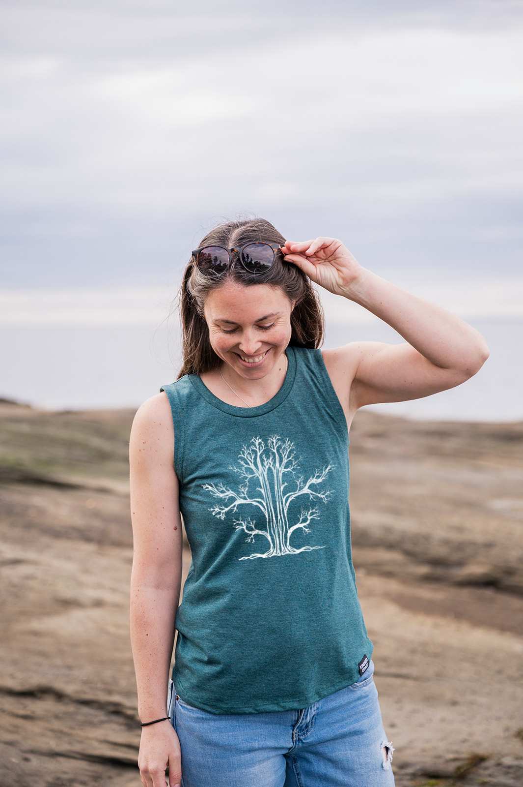 TREE - Women's Tank Top - Heather Green