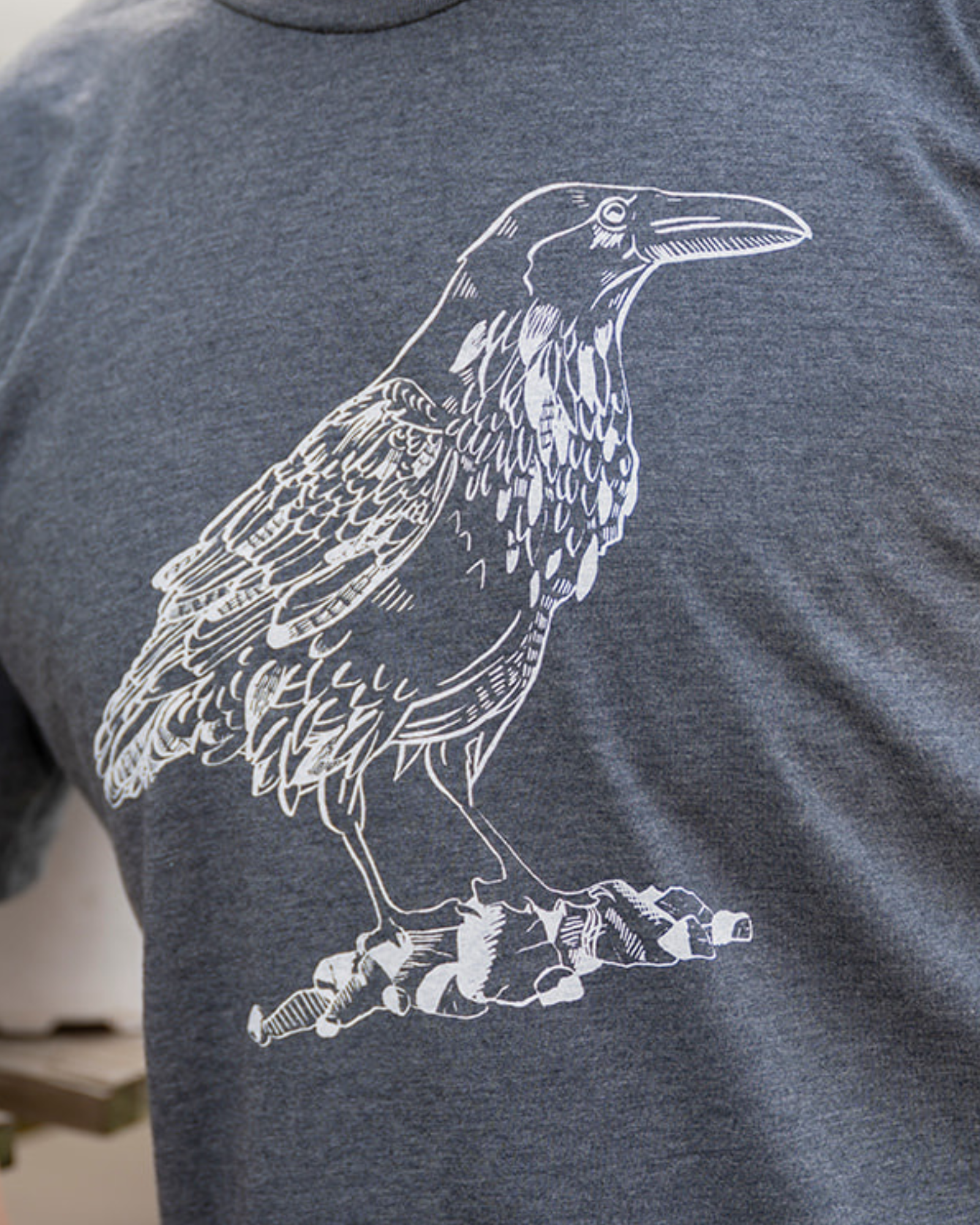RAVEN - Unisex Eco Tee - Heather Charcoal