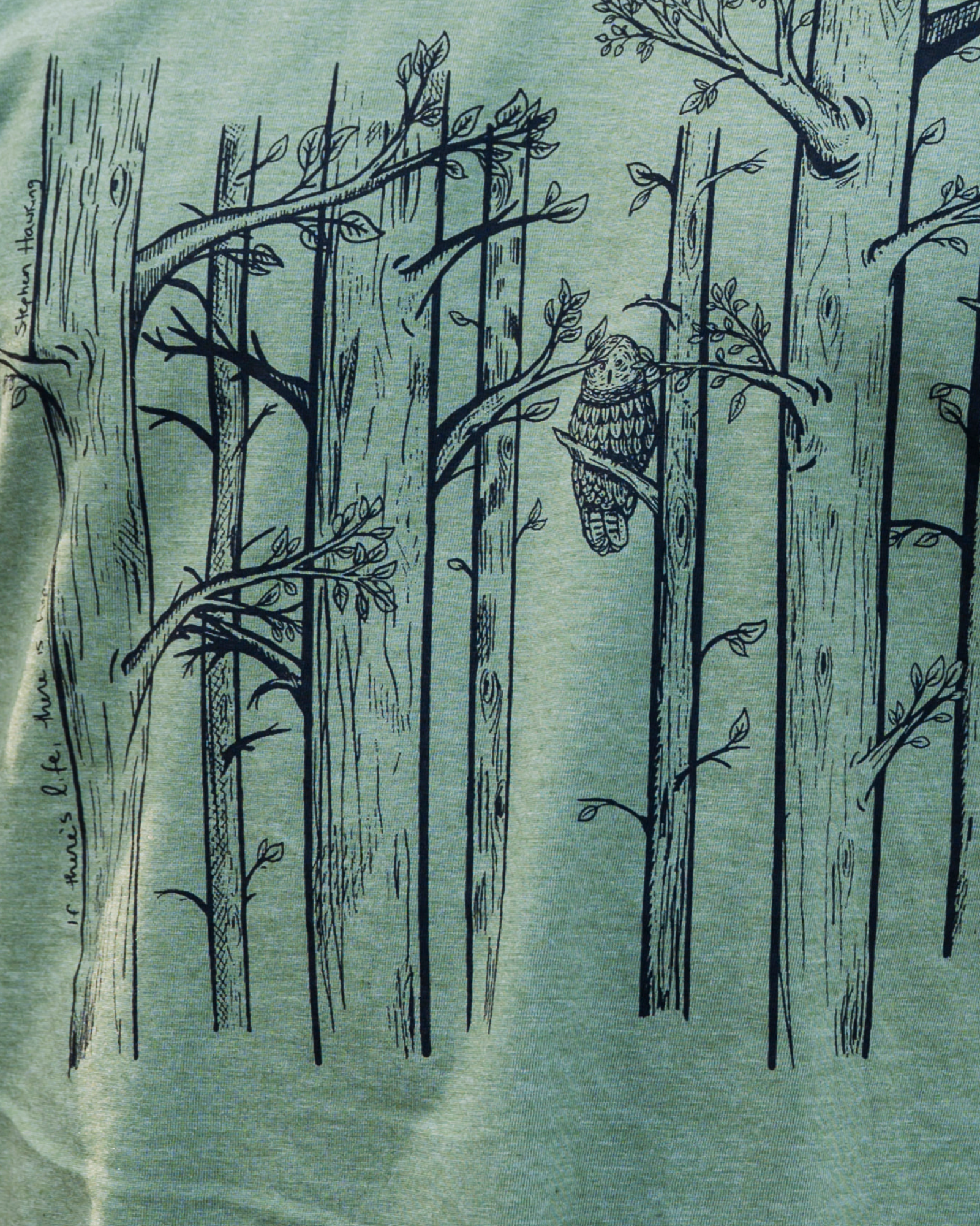 SPRING TREES - Women's Eco Tee - Heather Army Green