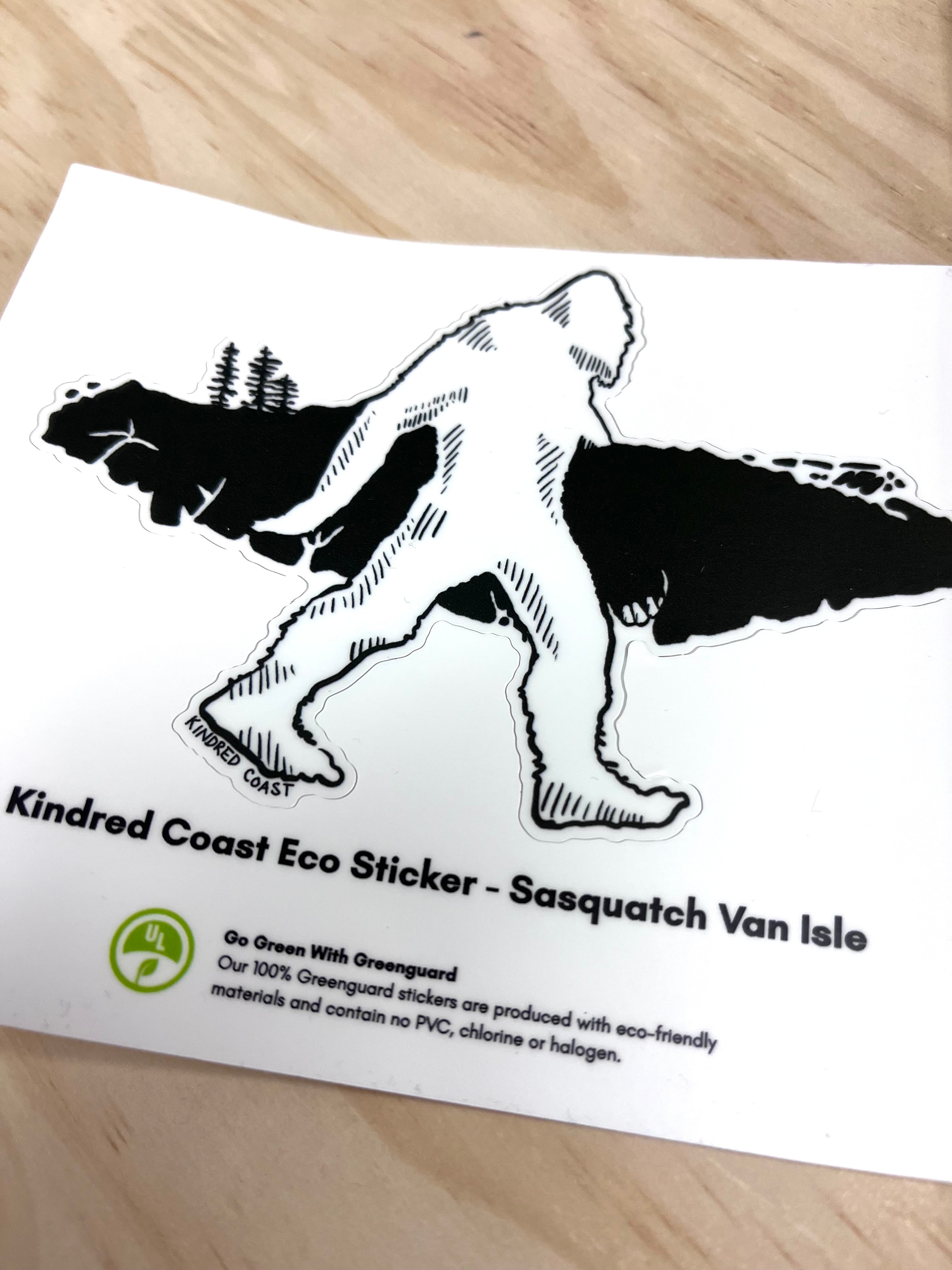 SASQUATCH VAN ISLE Eco Vinyl Stickers