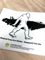 SASQUATCH VAN ISLE Eco Vinyl Stickers