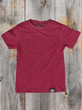 Kids Organic Cotton Tee - Blank Apparel - Maroon