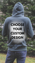 ✨CUSTOM SPECIAL ✨ Unisex Zip Up Eco Hoodie -  Forest Green - You choose the print!