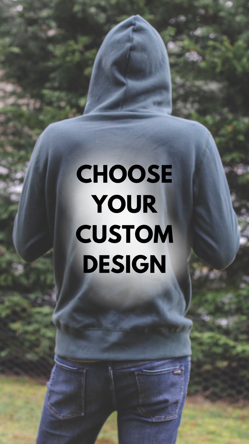 ✨CUSTOM SPECIAL ✨ Unisex Zip Up Eco Hoodie -  Forest Green - You choose the print!