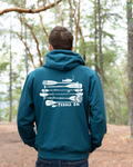 PADDLE - Zip Up Organic Cotton Hoodie - Ocean Blue