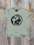 OTTER YING / YANG Kids Organic Cotton Tee - Seafoam