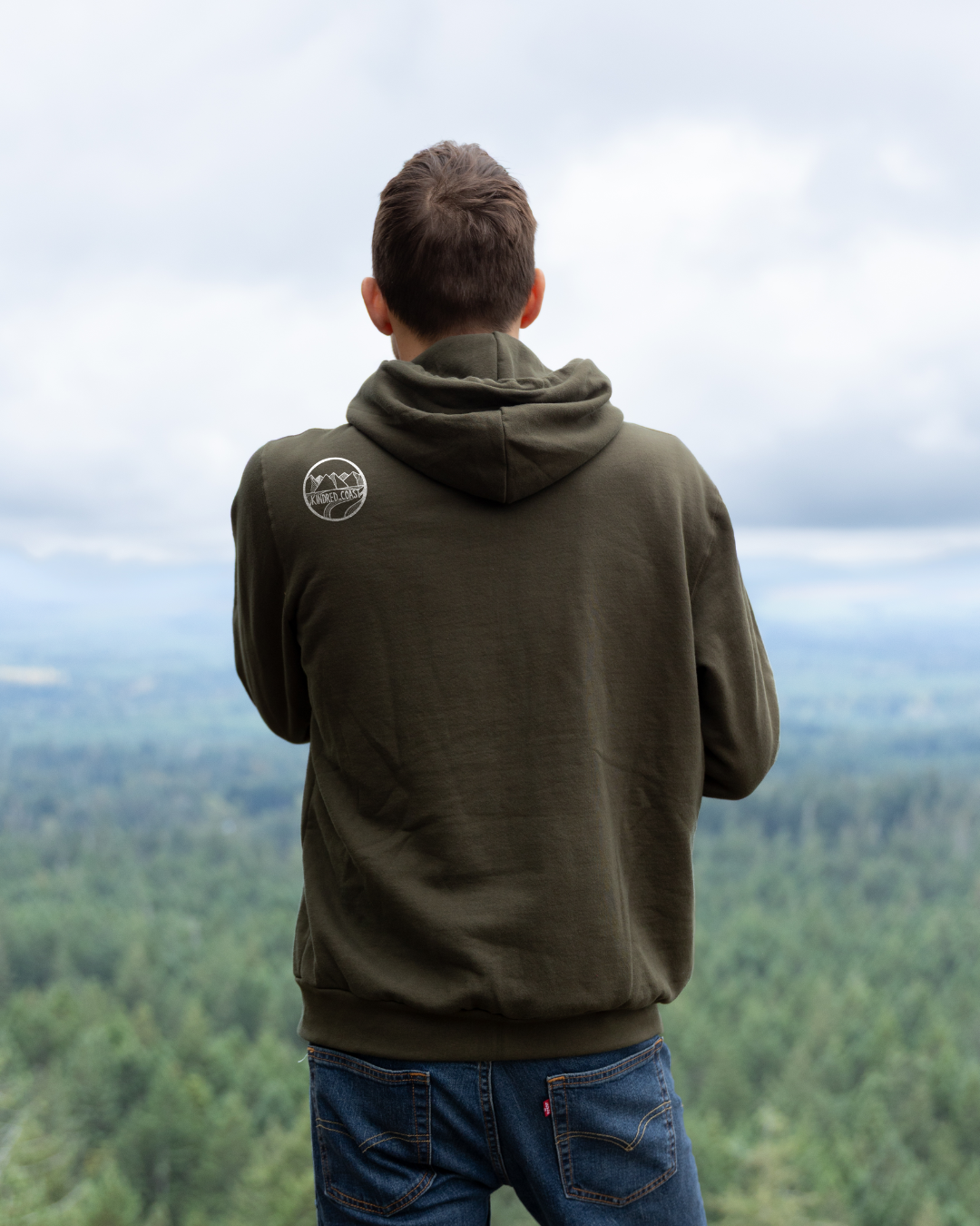 TREELINE - Unisex Organic Cotton Hoodie - Olive