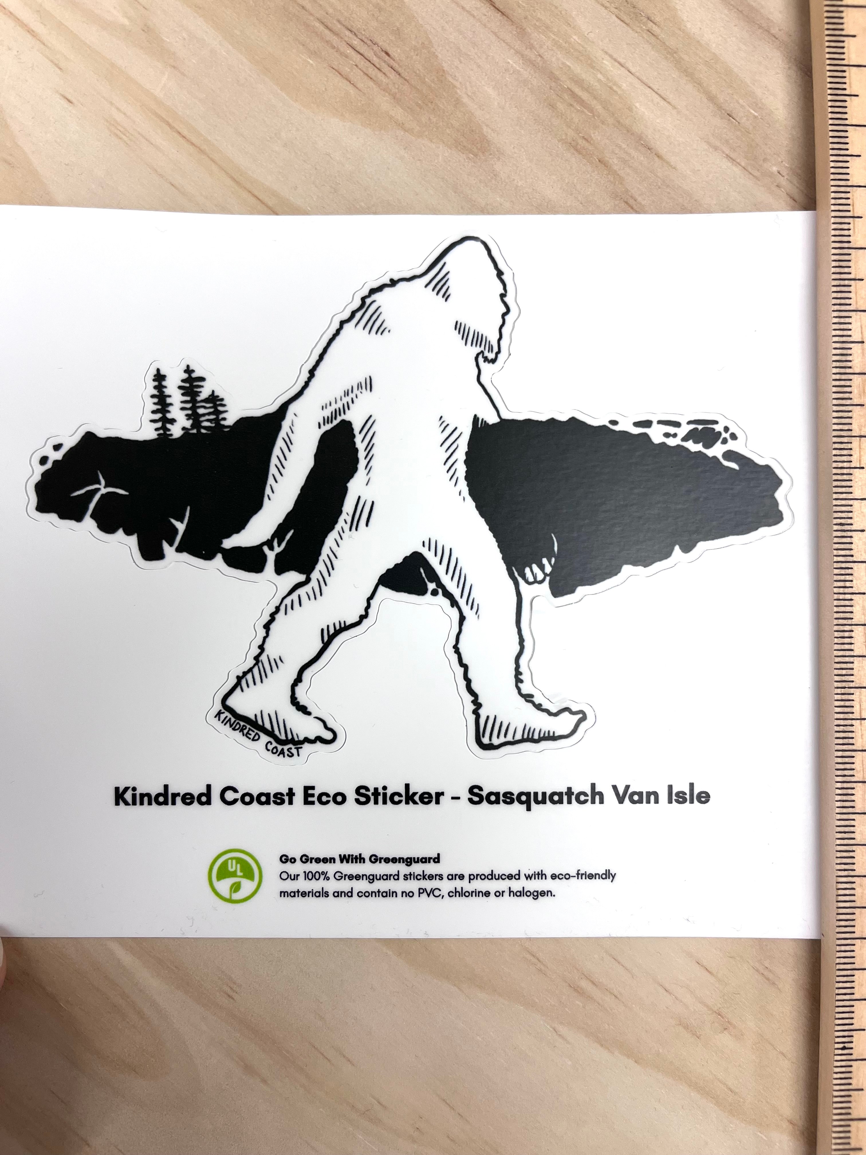 SASQUATCH VAN ISLE Eco Vinyl Stickers