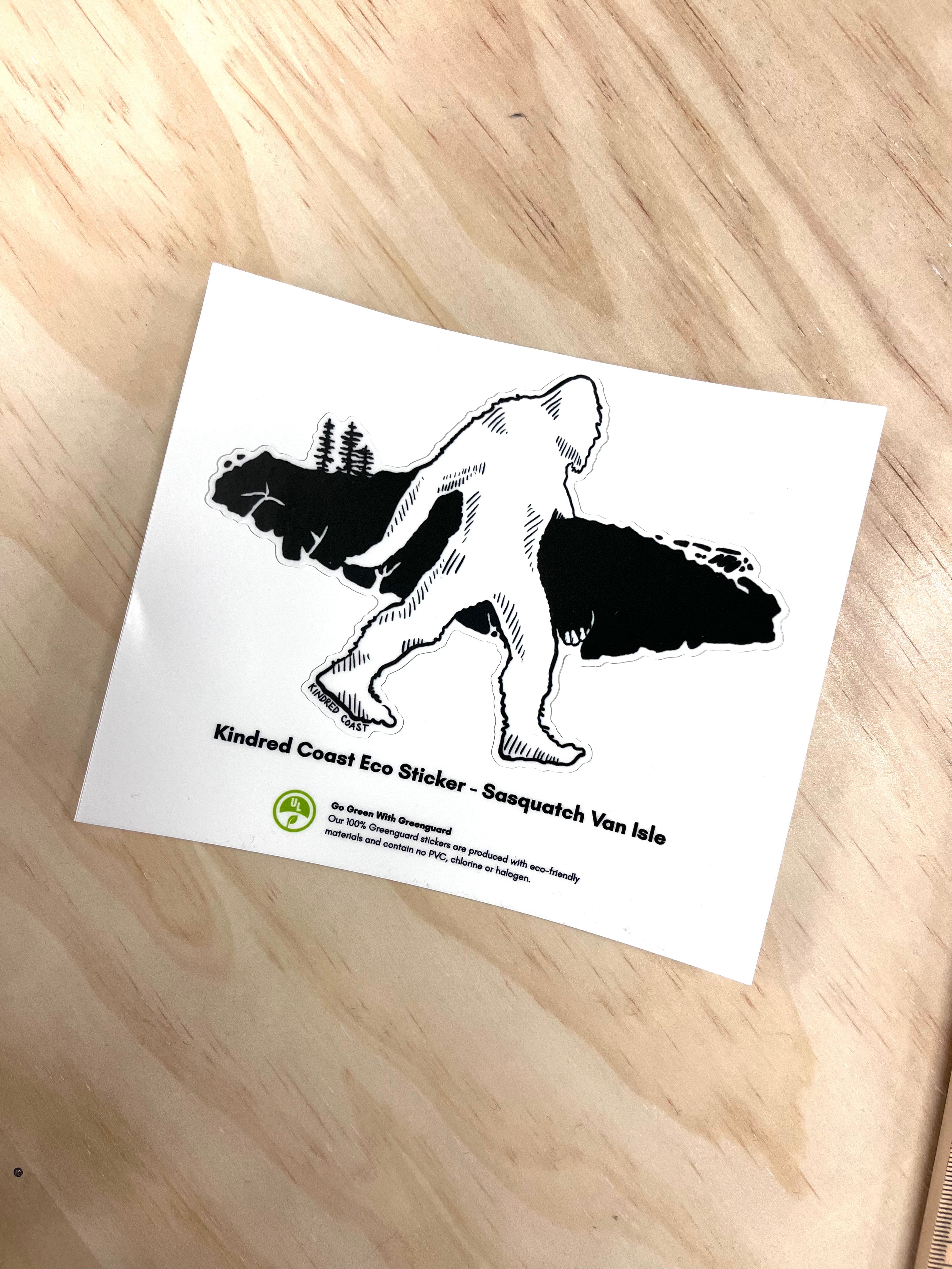 SASQUATCH VAN ISLE Eco Vinyl Stickers