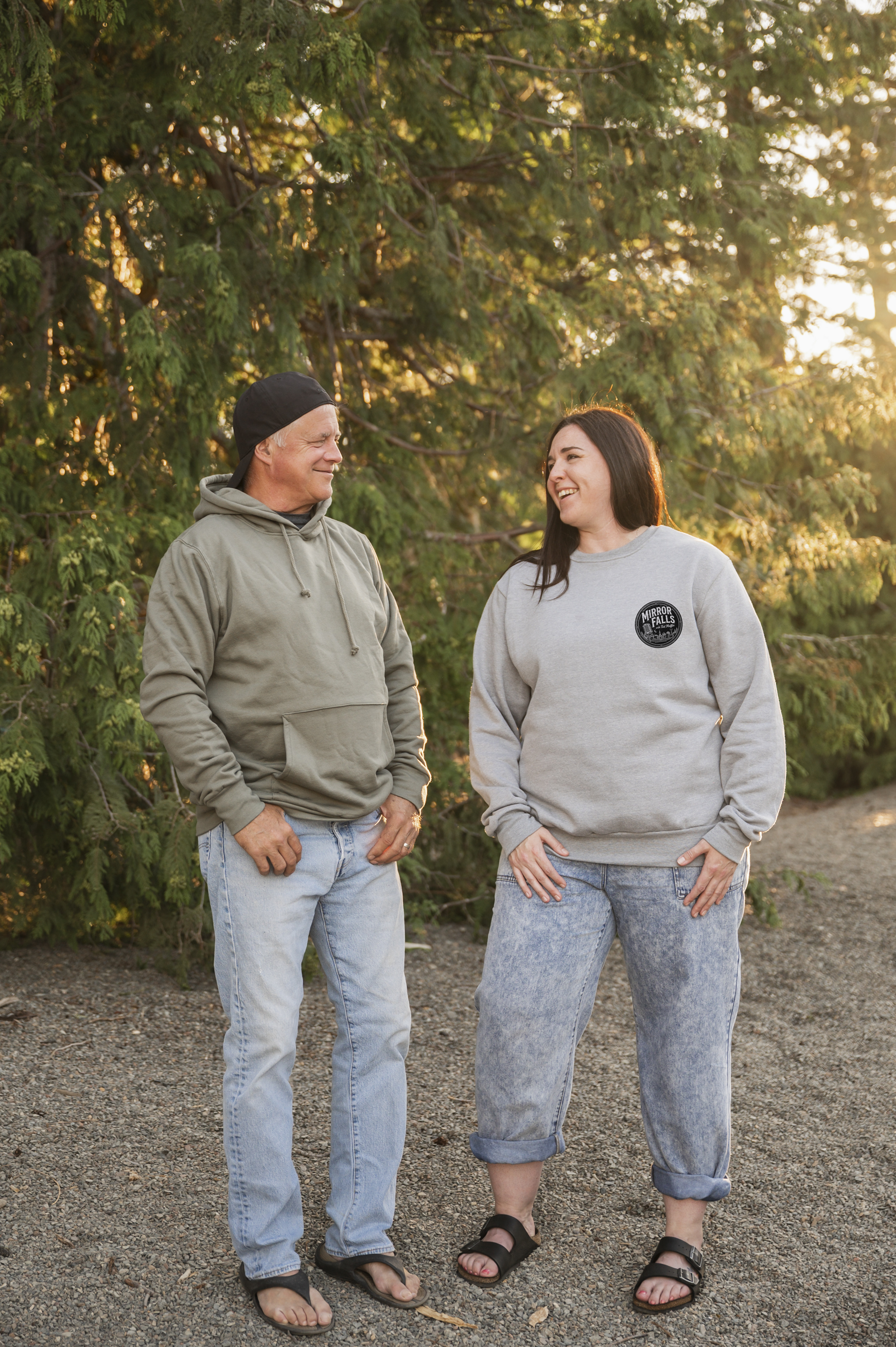 Tod Maffin's Mirror Falls - Unisex Eco Crewneck Sweatshirt