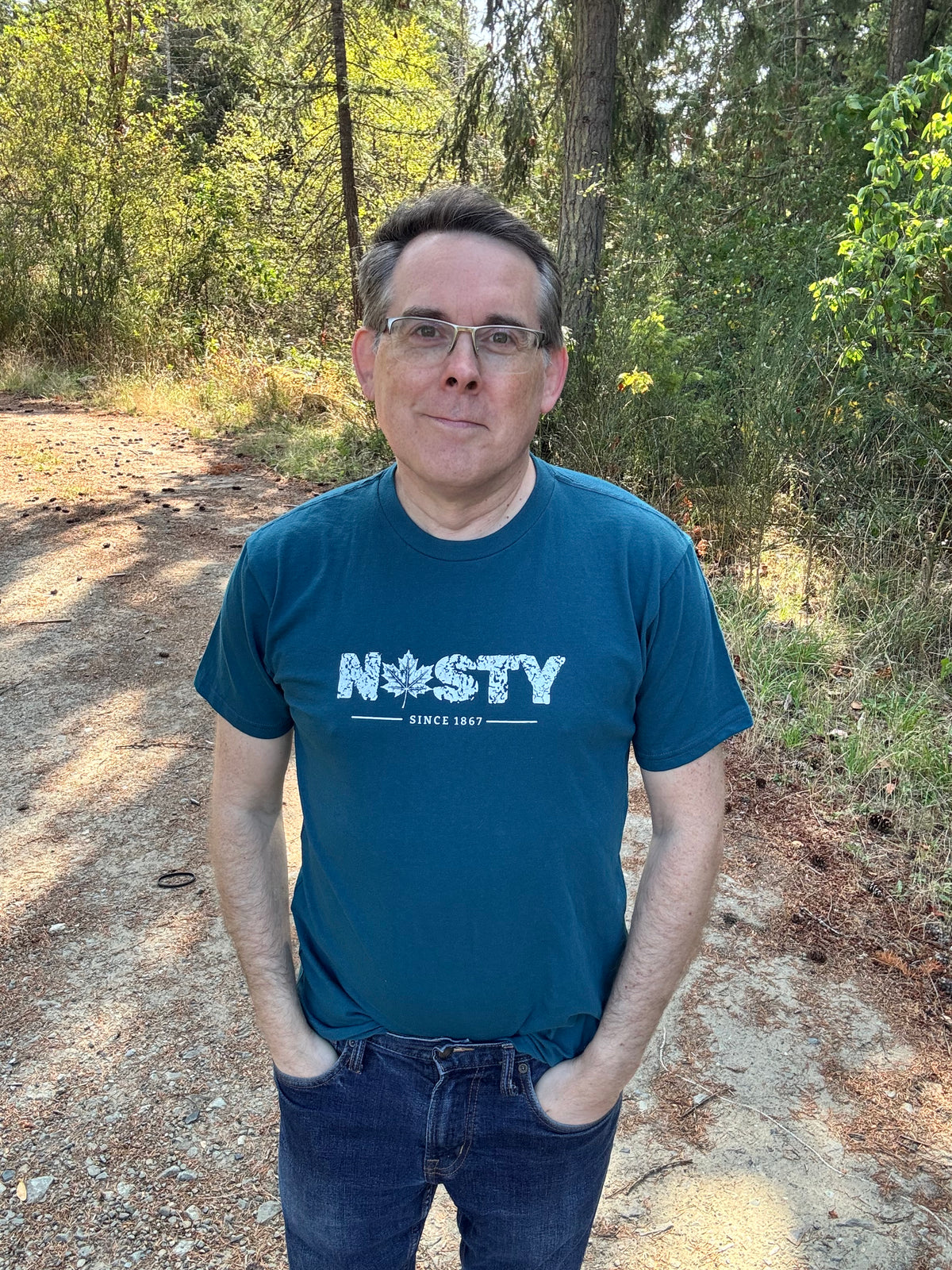 Tod Maffin's Nasty Since 1867 -  Unisex Organic Cotton Tee - Ocean Blue