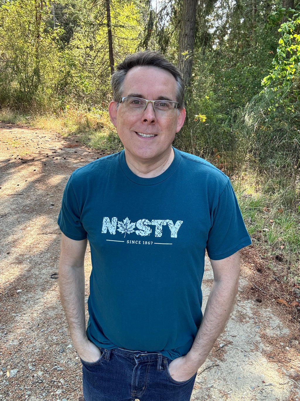Tod Maffin's Nasty Since 1867 -  Unisex Organic Cotton Tee - Ocean Blue