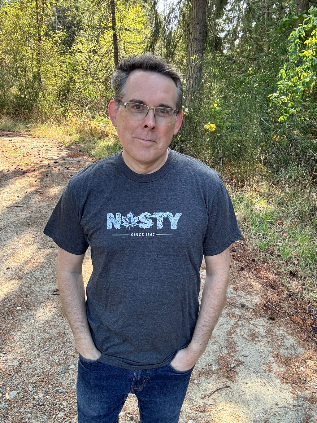 Tod Maffin's Nasty Since 1867 - Unisex Eco Tee - Heather Charcoal