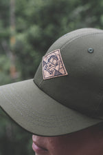 VAN LIFE Organic Cotton Snapback Hat - Olive