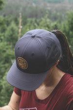 LOGO Organic Cotton Snapback Hat - Charcoal