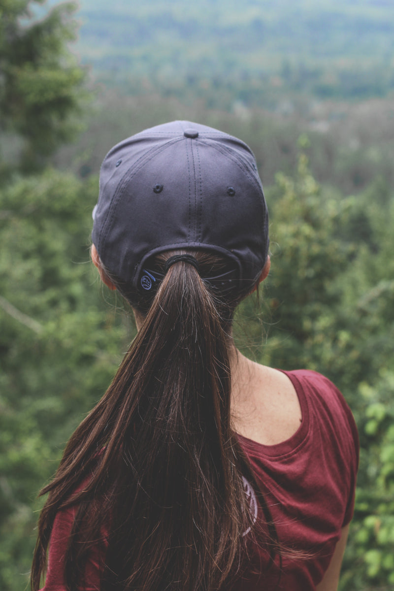 LOGO Organic Cotton Snapback Hat - Charcoal