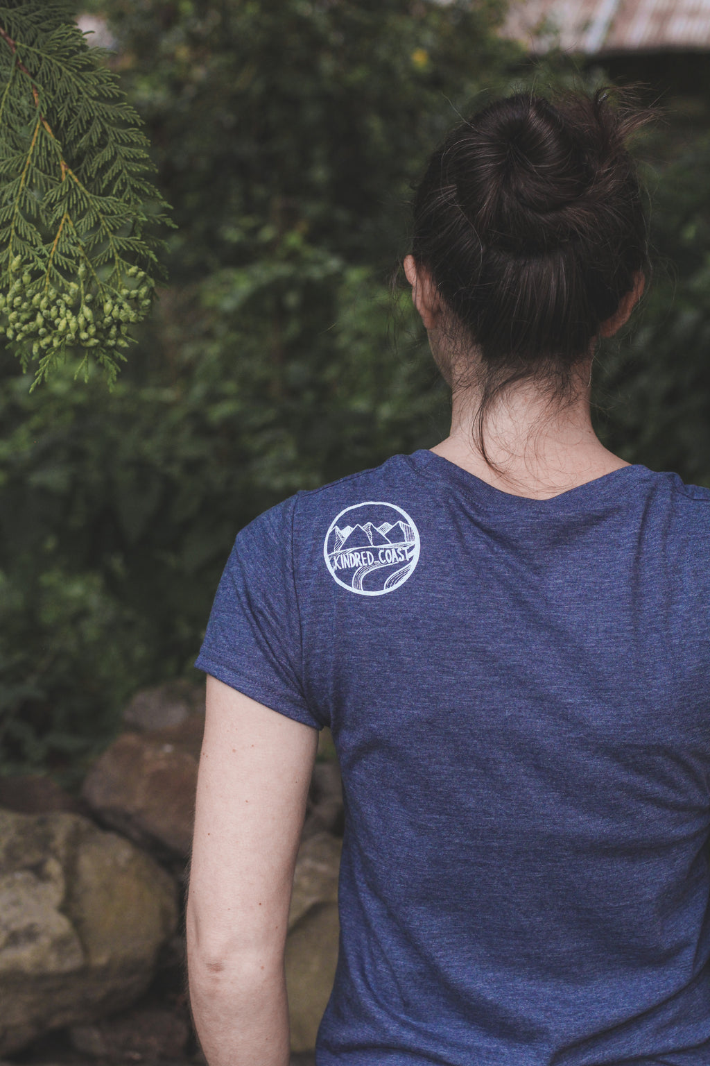 KELP FOREST - Women's Eco Tee - Heather Navy - SALE