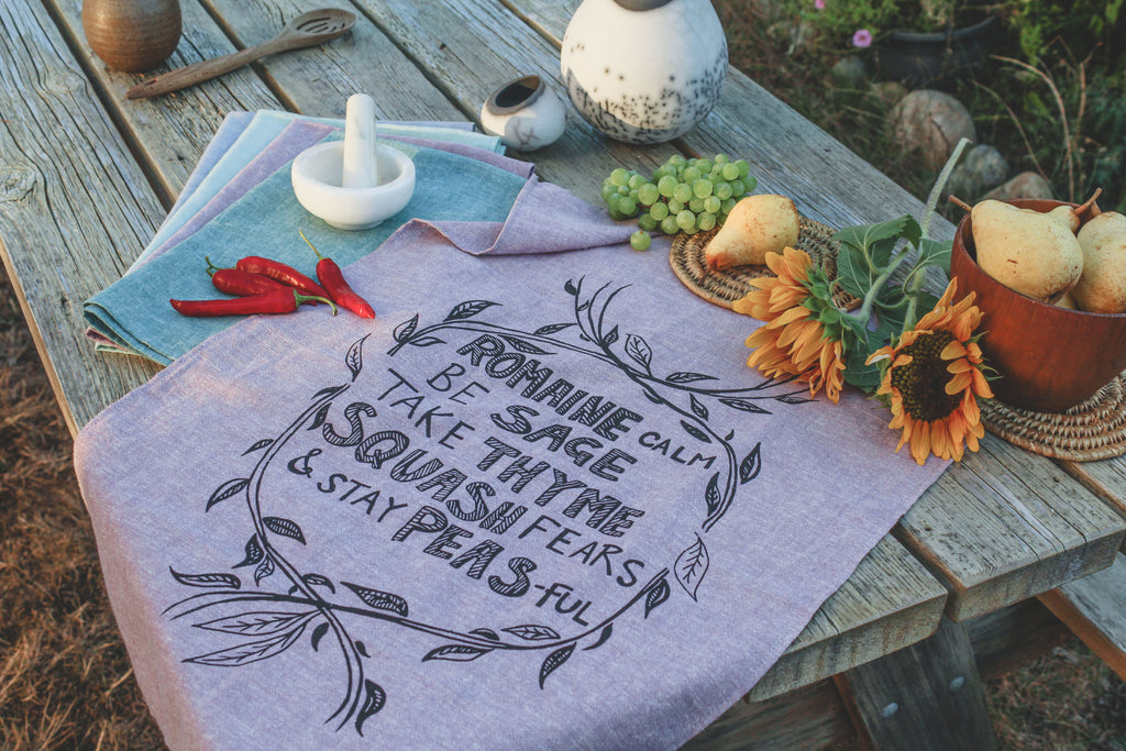 VEGGIE WISDOM - Organic Cotton & Hemp Tea Towel