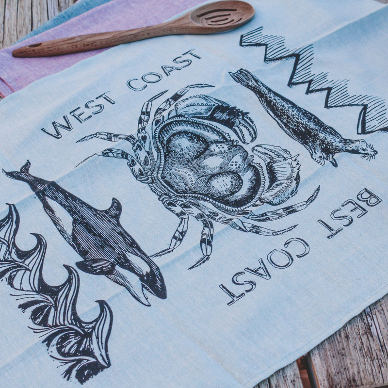 WEST COAST BEST COAST - Organic Cotton & Hemp Tea Towel