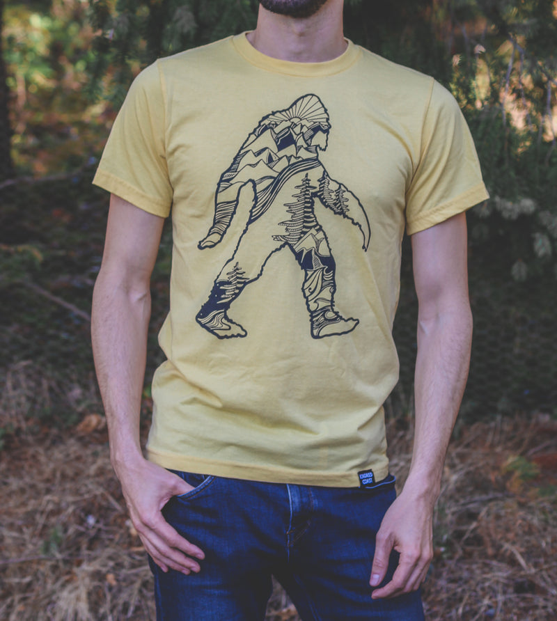 SASQUATCH- Unisex Eco Tee - Yellow SALE