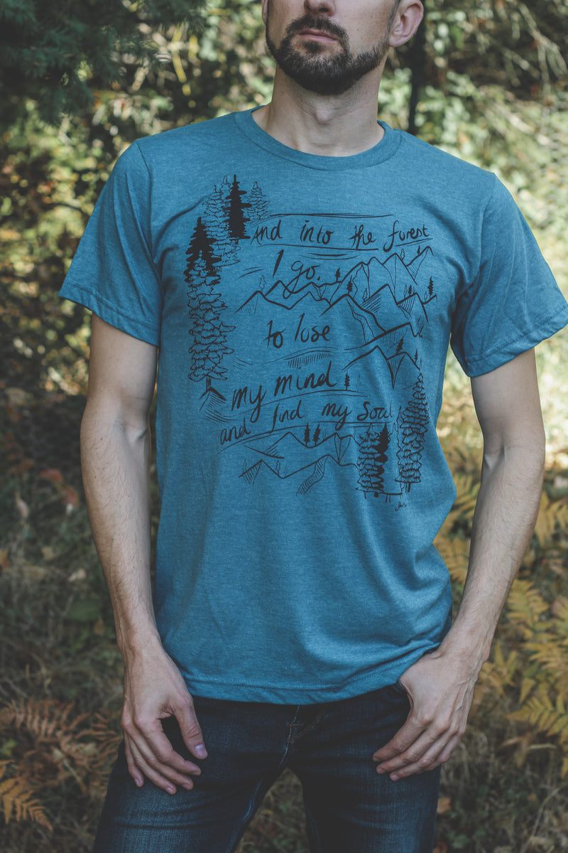INTO THE FOREST - Unisex Eco Tee Heather Teal