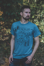 INTO THE FOREST - Unisex Eco Tee Heather Teal