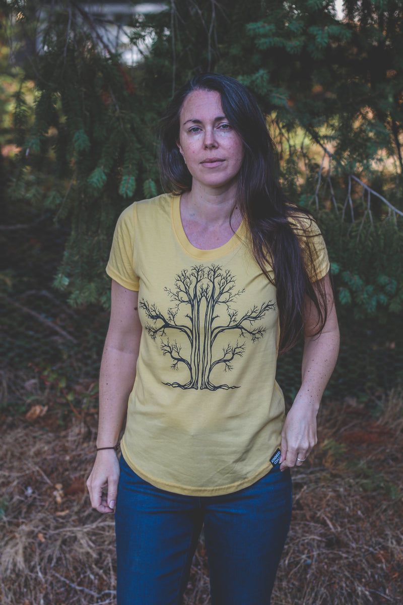 TREE - Womens Eco Tee - Yellow