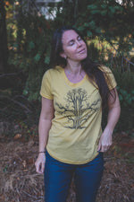 TREE - Womens Eco Tee - Yellow