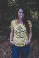 TREE - Womens Eco Tee - Yellow