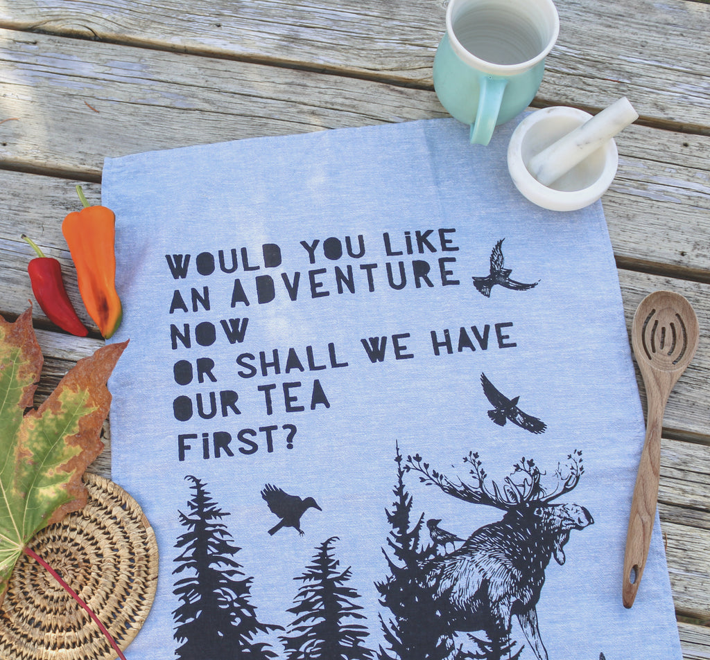 ADVENTURE - Organic Cotton & Hemp Tea Towel