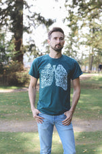 BREATHE - Unisex Eco Tee - Heather Green - SALE