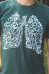 BREATHE - Unisex Eco Tee - Heather Green - SALE