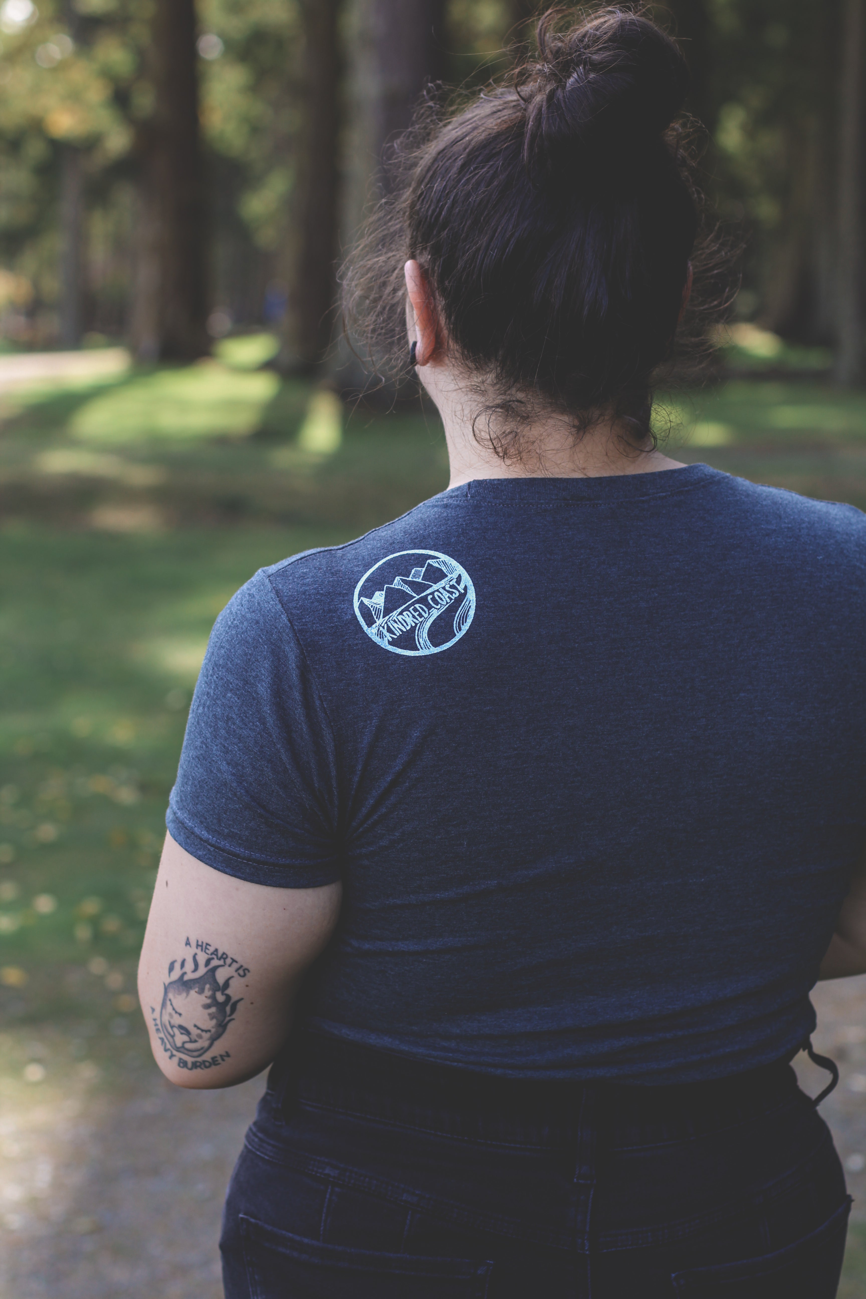 BREATHE - Women's Eco Tee - Charcoal - SALE