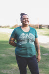 BREATHE - Women's Eco Tee - Heather Green - SALE