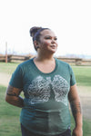 BREATHE - Women's Eco Tee - Heather Green - SALE