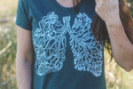 BREATHE - Women's Eco Tee - Heather Green