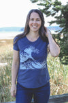 WAVE - Women's Eco Tee - Heather Navy