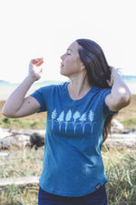 TREELINE - Women's Eco Tee - Heather Teal