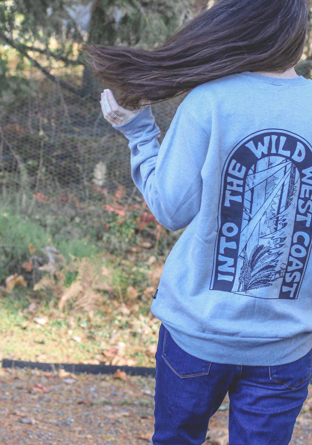 WILD WEST COAST- Unisex Eco Crewneck Sweatshirt