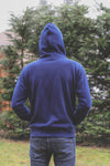 Unisex Zip Up Eco Hoodie - Navy