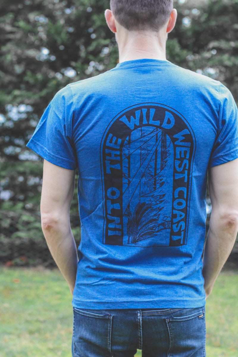 WILD  - Unisex Eco Tee - Heather Blue - SALE