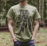 TALL TREES - Unisex Eco Tee - Heather Army Green