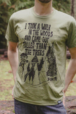TALL TREES - Unisex Eco Tee - Heather Army Green