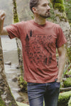 INTO THE FOREST - Unisex Eco Tee - Rust - SALE