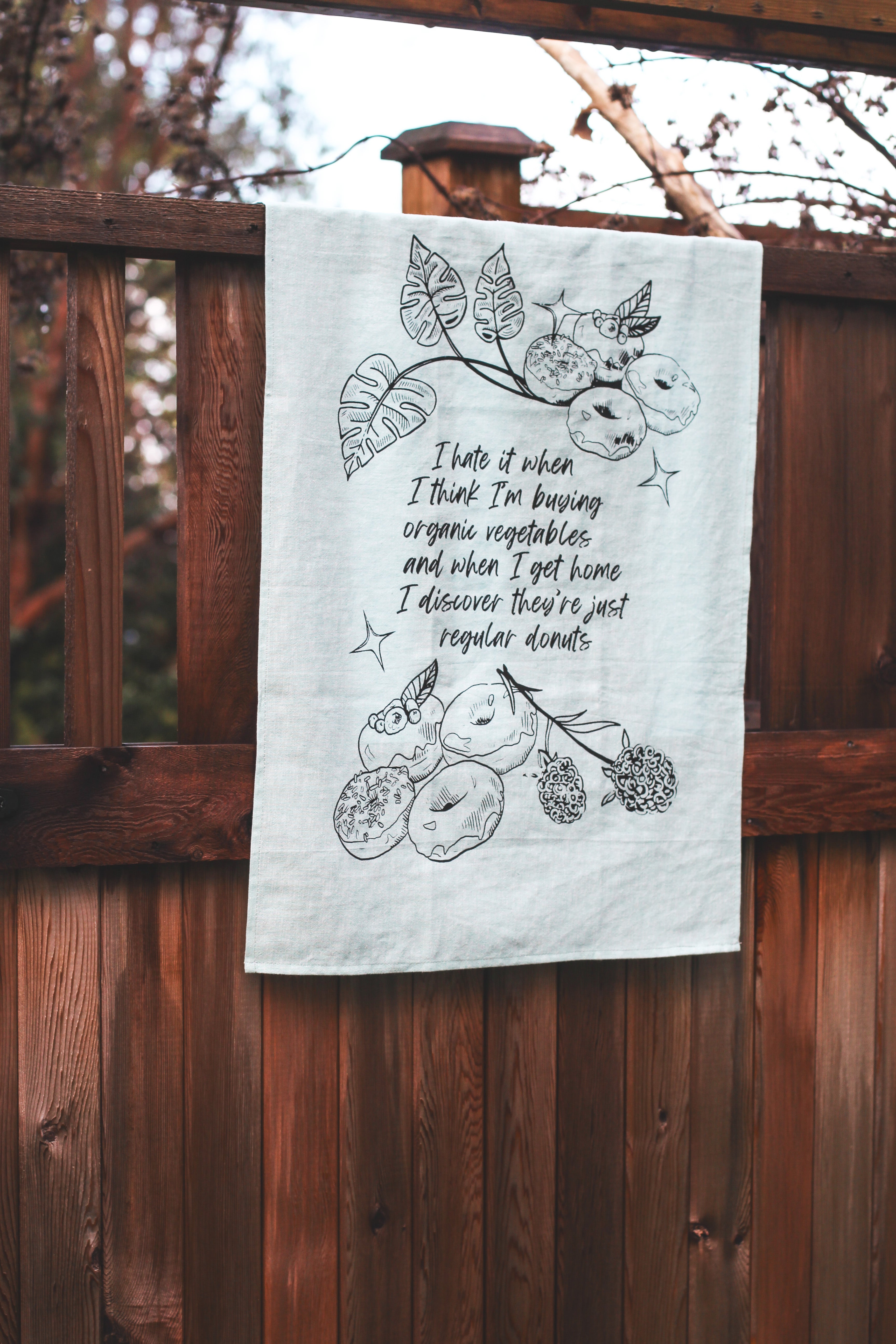 DOUGHNUTS - Organic Cotton & Hemp Tea Towel