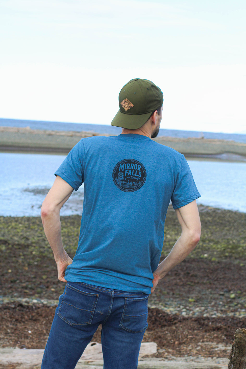 Tod Maffin's Mirror Falls- Unisex Eco Tee - Heather Teal