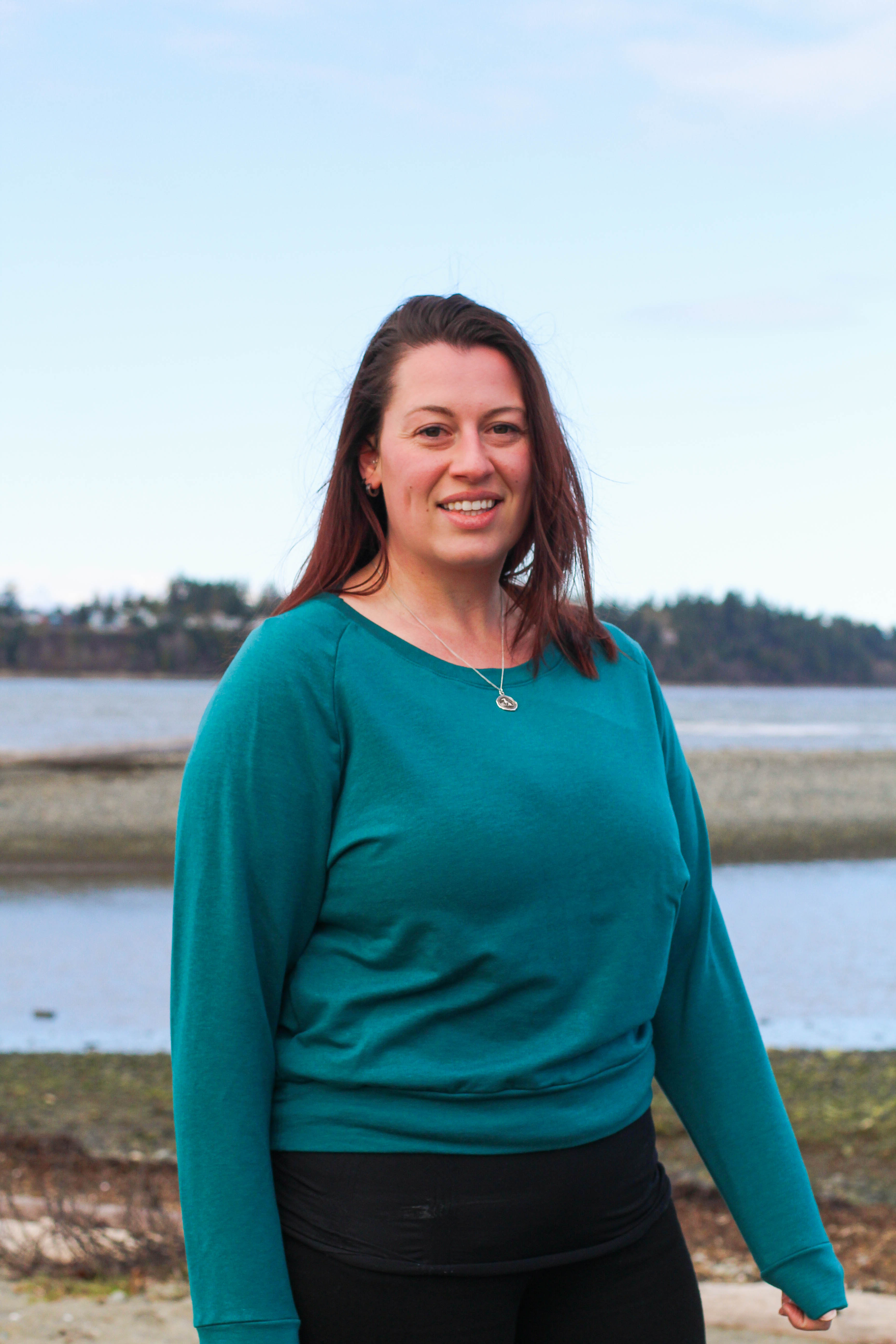 CLASSIC - Womens TENCEL™ Lyocell Crop Sweater Peacock