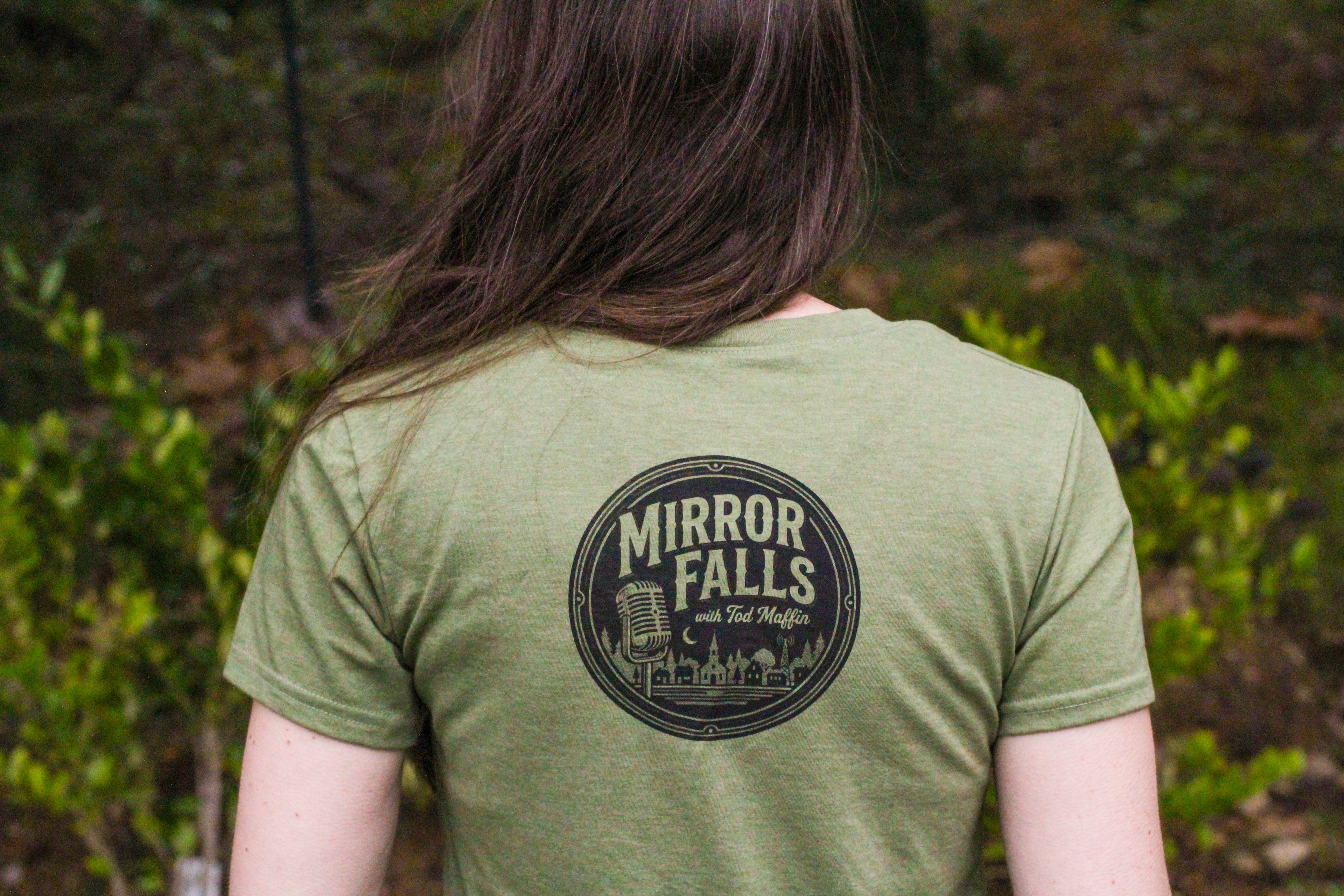 Tod Maffin's Mirror Falls - Women's Eco Tee - Heather Army